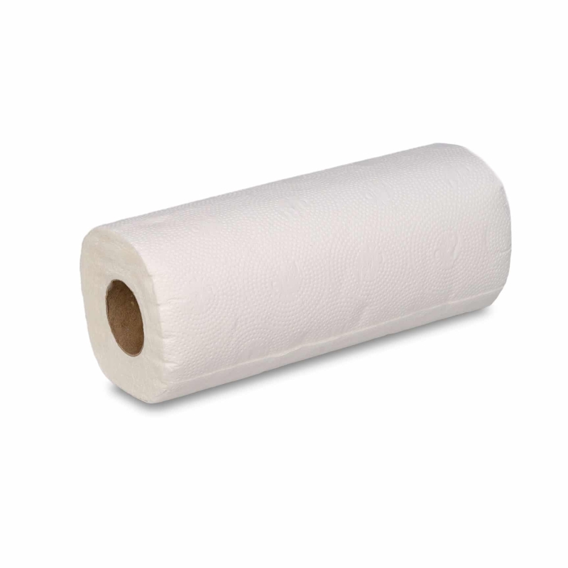 Rouleau ménager et rouleau essuie-tout, blanc brillant, 3 couches, env. 64 feuilles détachables de 260 x 240 mm