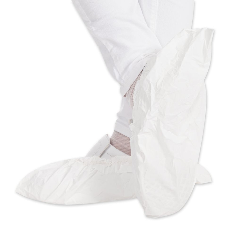 Couvre-chaussures Anti Slide | CPE, revêtement TPE, couleur blanc, longueur 41 cm