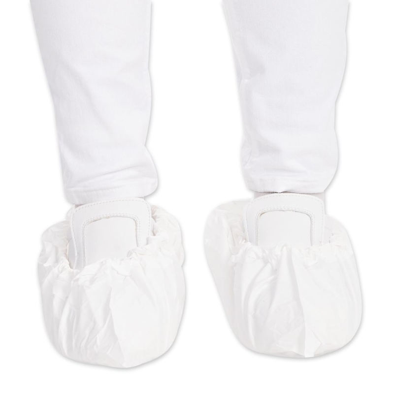 Couvre-chaussures Anti Slide | CPE, revêtement TPE, couleur blanc, longueur 41 cm