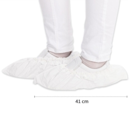Couvre-chaussures Anti Slide | CPE, revêtement TPE, couleur blanc, longueur 41 cm