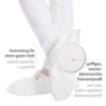Couvre-chaussures Anti Slide | CPE, revêtement TPE, couleur blanc, longueur 41 cm