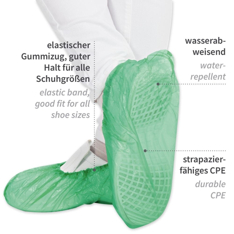 Couvre-chaussures | CPE, couleur vert, longueur 41 cm