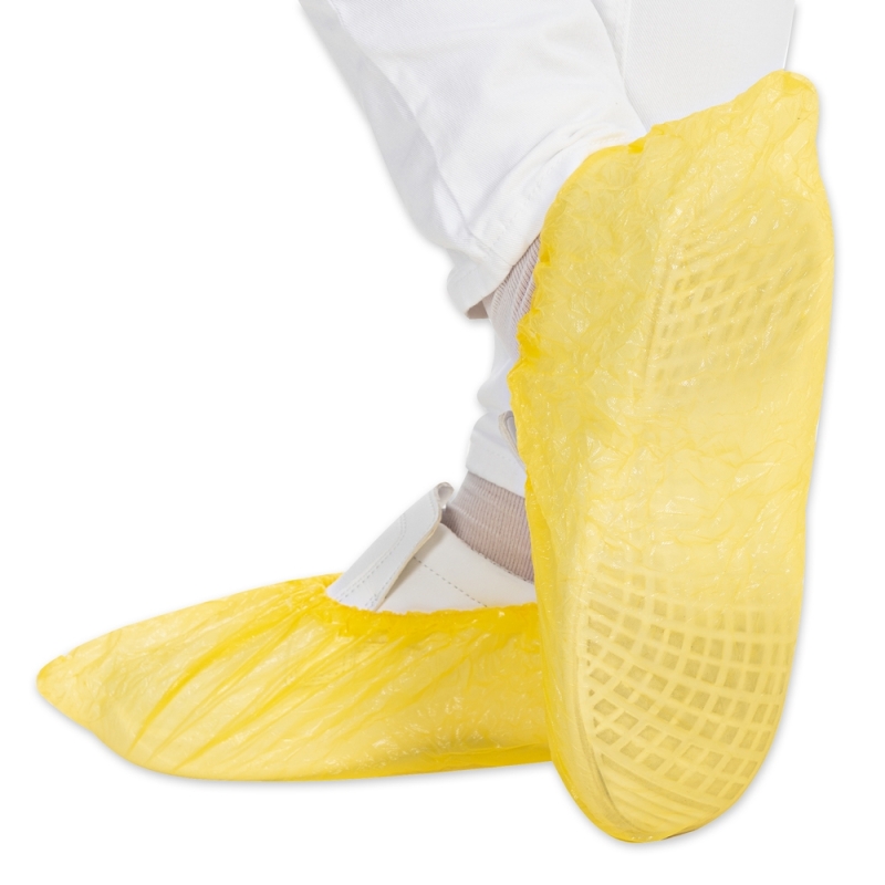 Couvre-chaussures, CPE, couleur jaune, longueur 41 cm