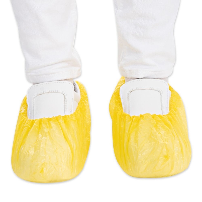 Couvre-chaussures, CPE, couleur jaune, longueur 41 cm