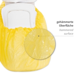 Couvre-chaussures, CPE, couleur jaune, longueur 41 cm