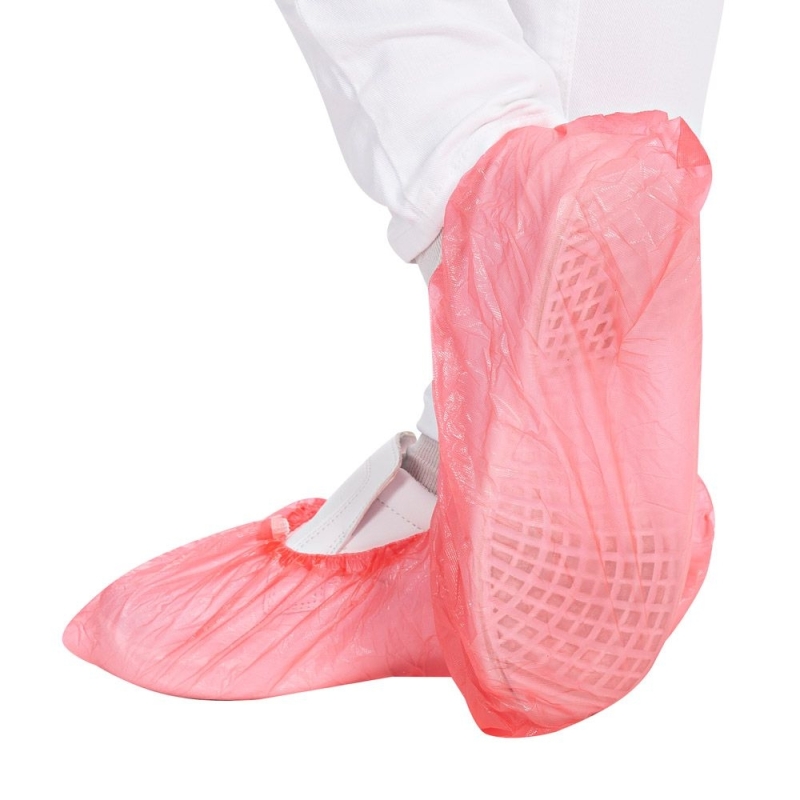 Couvre-chaussures Eco | CPE, fabriqué à la machine, couleur rouge, longueur 41 cm