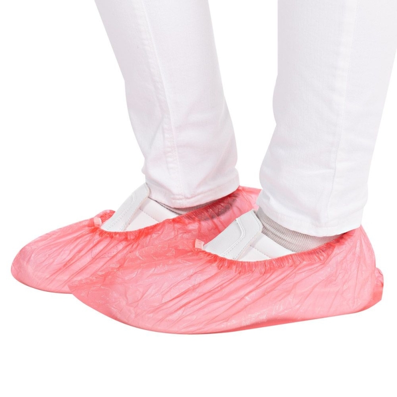 Couvre-chaussures Eco | CPE, fabriqué à la machine, couleur rouge, longueur 41 cm