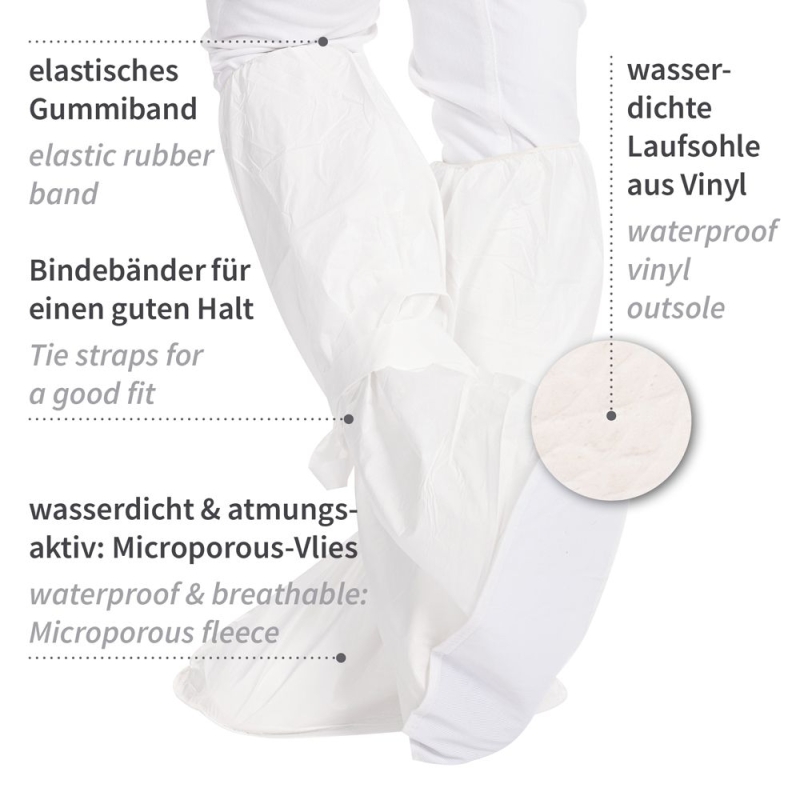 Couvre-bottes | Microporous, couleur blanc, longueur 34 cm, hauteur 50 cm