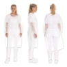 Kittel mit Armgummi | PP, Farbe weiss, Länge 140 cm, Umfang 150 cm, Grösse XXL
