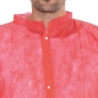 Blouse visiteur Light avec boutons-pression | couleur rouge, longueur 110 cm, circonférence 140 cm, taille XXL