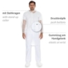 Blouse de visiteur Light avec boutons-pression | PP, couleur blanc, longueur 100 cm, circonférence 120 cm, taille M