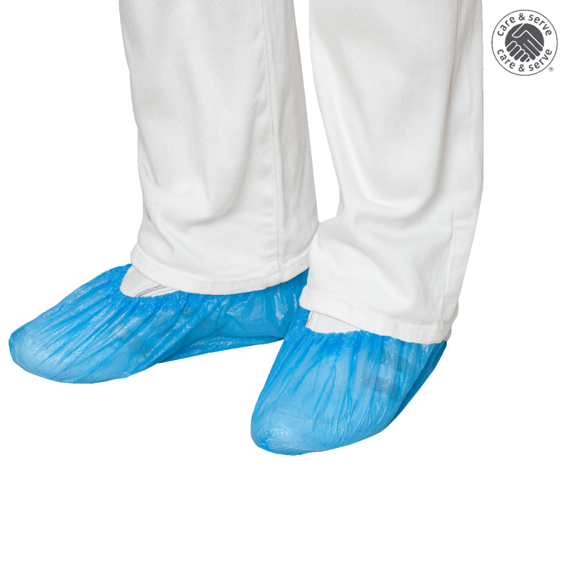 Couvre-chaussures en CPE, bleu, taille XL, env. 15 x 41 cm, 100 pcs