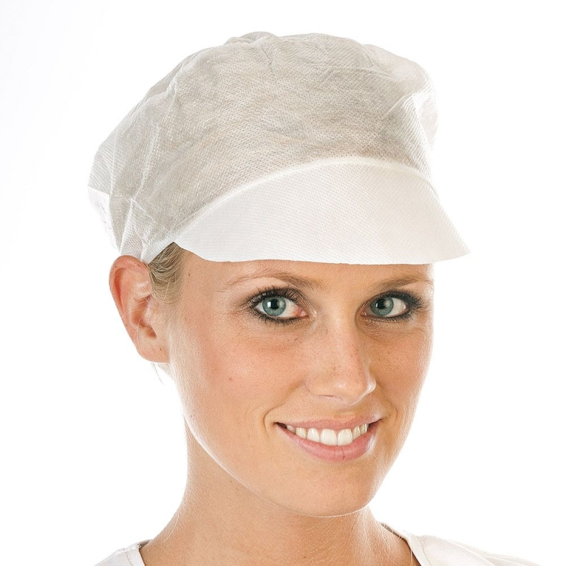 Casquettes à visière | PP, couleur blanc, diamètre 31 cm