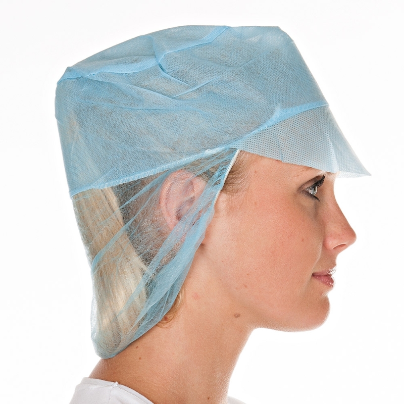 Casquettes à visière avec résille | PP, couleur bleu, diamètre 31 cm