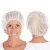 Charlotte de barrette perforées | Viscose, couleur blanc / taille 53 cm