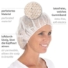 Charlotte de barrette perforées | Viscose, couleur blanc / taille 53 cm