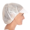 Charlotte de barrette avec visière | Viscose, couleur blanc / taille 48 cm