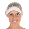 Baretthaube Micromesh mit Schirm | Nylon, Farbe weiss / Grösse 50 cm