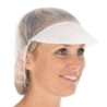 Baretthaube Micromesh mit Schirm | Nylon, Farbe weiss / Grösse 50 cm