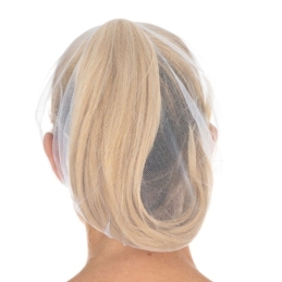 Charlotte de barrette Micromesh avec visière | Nylon, couleur blanc / taille 50 cm