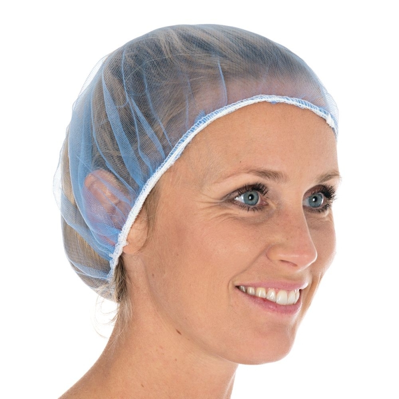 Baretthaube Micromesh | Nylon, Farbe blau / Grösse 53 cm