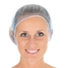 Baretthauben Honeycomb | Nylon, Farbe weiss / Grösse 53 cm