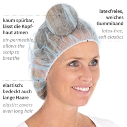 Baretthaube Bettina Light | PP, Farbe blau, Grösse 60 cm