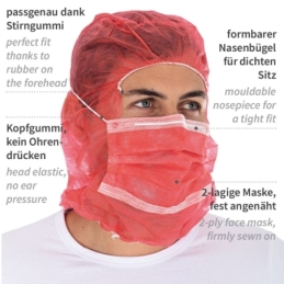 Astrohaube mit 2-lagiger Mund-Nasen-Maske / PP