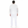 Blouse pour visiteurs en PE, blanche, taille XL, avec col et boutons-pression