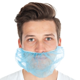 Couvre-barbe Large | PP, couleur bleu, longueur 50 cm, largeur 30 cm, taille universelle