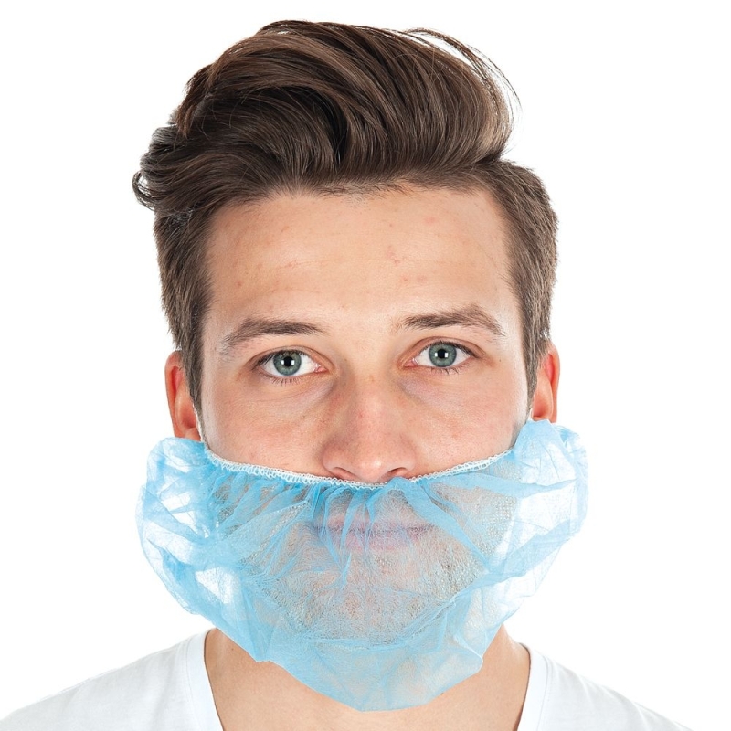 Couvre-barbe Large | PP, couleur bleu, longueur 50 cm, largeur 30 cm, taille universelle