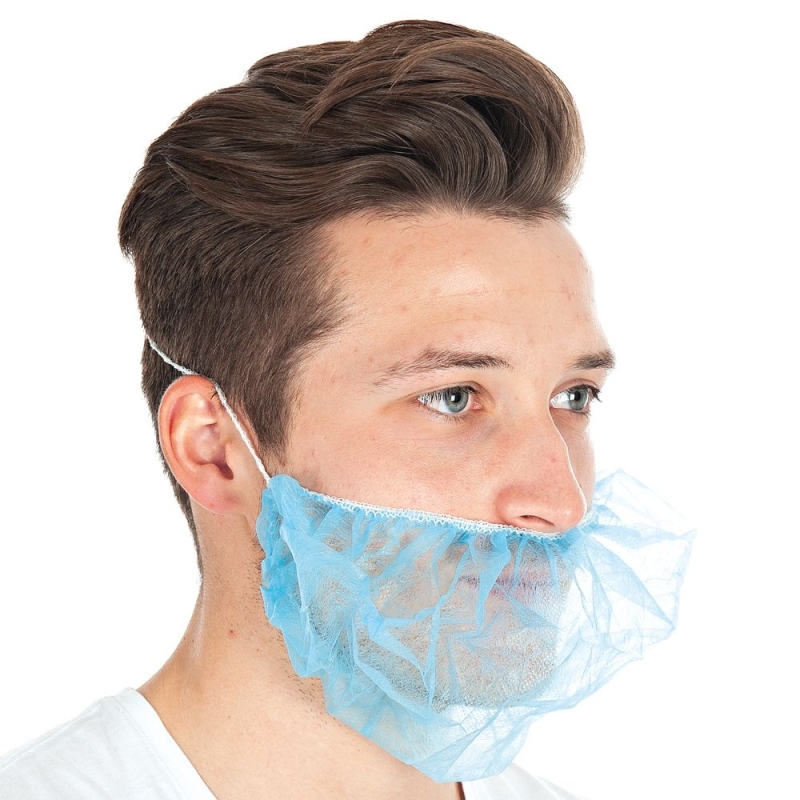Couvre-barbe Large | PP, couleur bleu, longueur 50 cm, largeur 30 cm, taille universelle