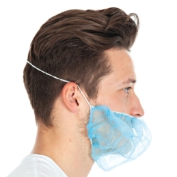Couvre-barbe Large | PP, couleur bleu, longueur 50 cm, largeur 30 cm, taille universelle
