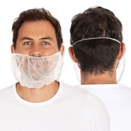 Couvre-barbe | PP, couleur blanc, longueur 46 cm, largeur 20 cm, taille universelle