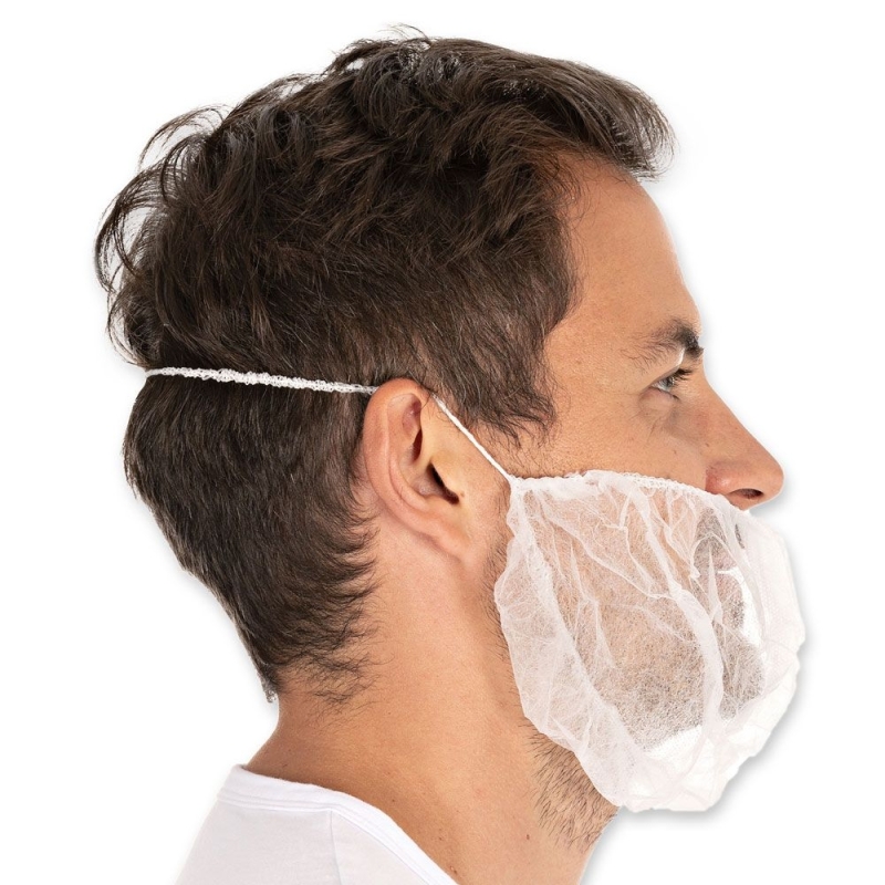 Couvre-barbe | PP, couleur blanc, longueur 46 cm, largeur 20 cm, taille universelle