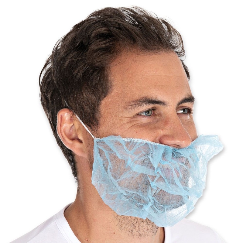 Couvre-barbe | PP, couleur bleu, longueur 46 cm, largeur 20 cm, taille universelle