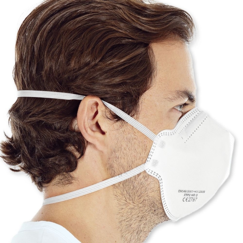 Atemschutzmasken FFP2 NR mit Ventil, vertikal faltbar | PP