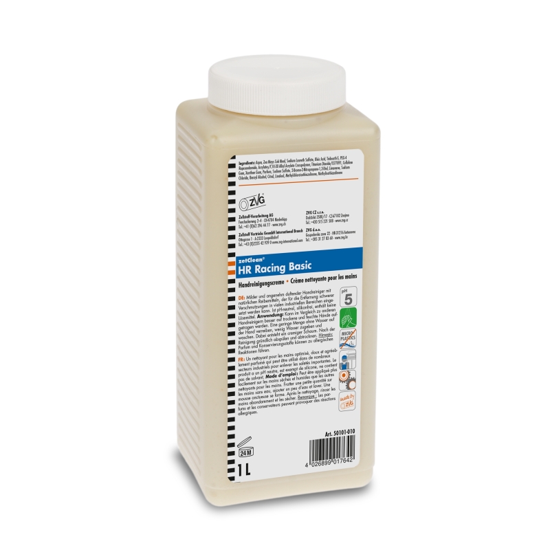 Crème nettoyante pour les mains HR Racing basic, bouteille de 1 l