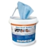 Lingettes de nettoyage Wiper Bowl®, 25 x 25 cm, 72 lingettes dans un seau distributeur neutre