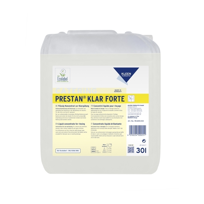 Kleen Purgatis PRESTAN KLAR FORTE, produit de rinçage, 30 L