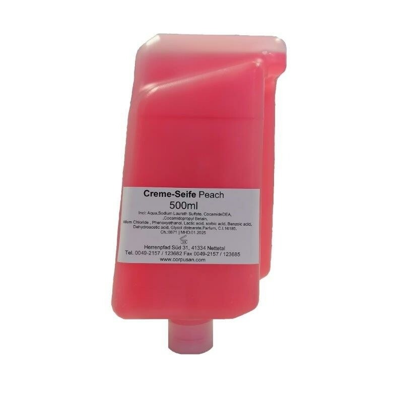 Seifencreme Pfirsich, 500 ml Seifenpatrone