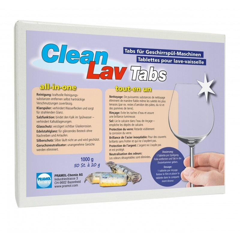 CleanLav Tabs, 50 comprimés par boîte