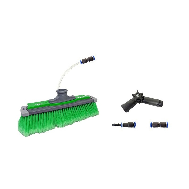 Brosse Power 28 cm "connect", poils verts