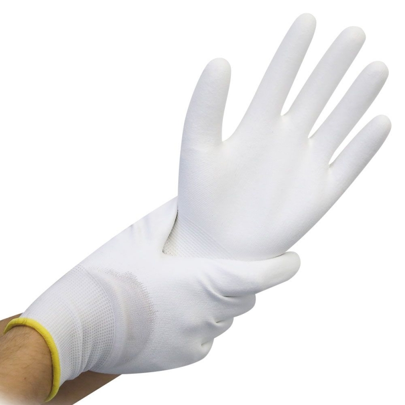 Gants en tricot fin Ultra Flex Hand 3/4-revêtement | revêtement PU, taille XXL, blanc