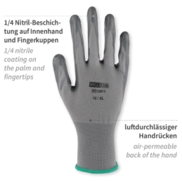 Feinstrickhandschuhe Craft | Nitril-Beschichtung,  Grösse L