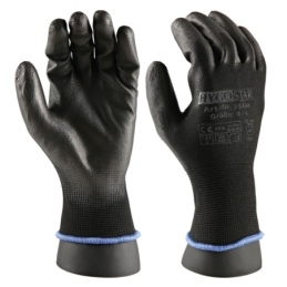 Feinstrickhandschuhe Black Ace Touch | PU-Beschichtung, Grösse L