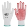 Gants en tricot moyen Structa | Nylon/coton, taille XL. rouge/blanc