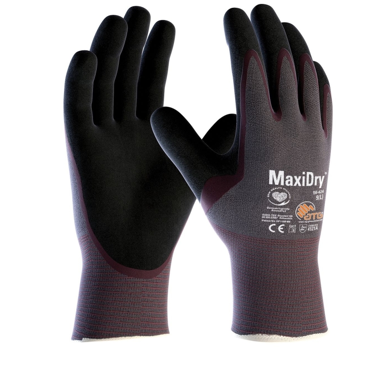 ATG® MaxiDry® 56-424, gants tricotés en nylon, taille L