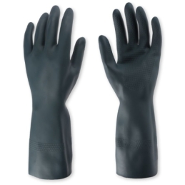 Chemikalienhandschuh | Latex/Neopren, schwarz, Gr. 10/XL