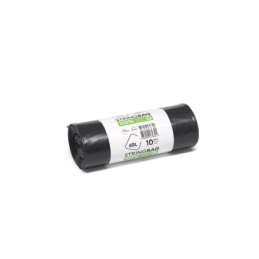 Kehrichtsack 60 Liter, 10 Säcke/Rolle, 0,035 mm, mit Verschlussband